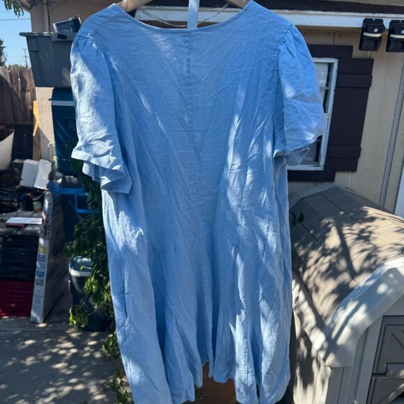 Women's Short Sleeve Button-Front Mini A-Line Dress - Universal Thread™ Size 1X - Picture 5 of 6